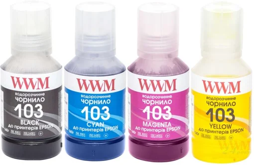 Комплект чернил WWM для Epson L3100/3110/3150 4х140г B/C/M/Y (E103SET4)