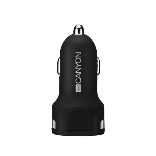 Автомобильний зарядний пристрій Canyon (2USB, 2.1A) Black (CNE-CCA04B)