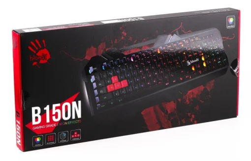 Клавиатура A4Tech B150N Bloody Black USB