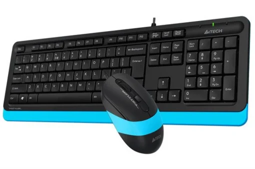Комплект (клавиатура, мышка) A4Tech F1010 Black/Blue USB