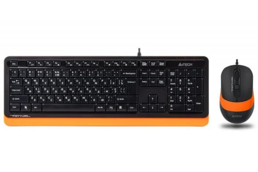 Комплект (клавиатура, мышка) A4Tech F1010 Black/Orange USB