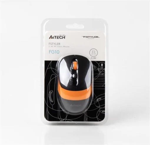 Мышка беспроводная A4Tech FG10 Black/Orange USB