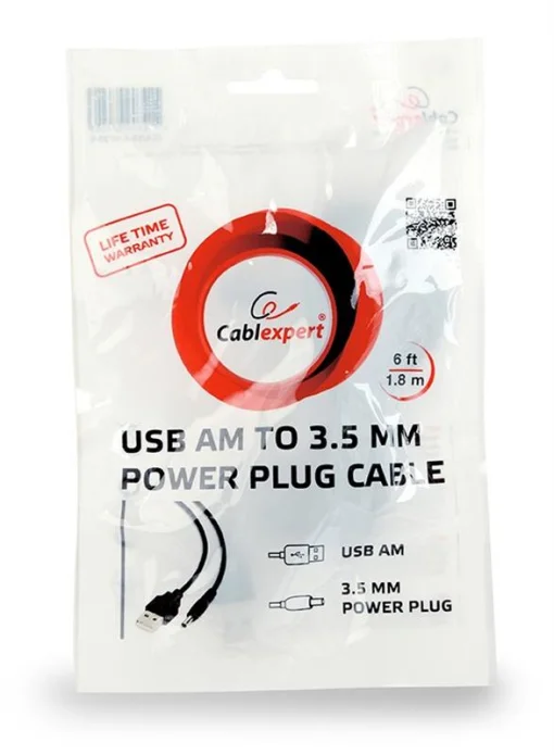 Кабель живлення Cablexpert (CC-USB-AMP35-6) USB-3.5мм, 1.8м, чорний