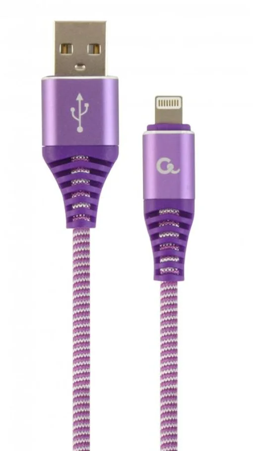 Кабель Cablexpert (CC-USB2B-AMLM-1M-BW2) USB 2.0 A - Lightning, преміум, 1м, фіолетовий