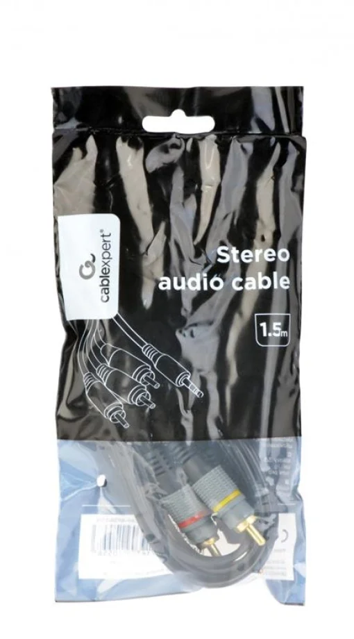 Аудио кабель Cablexpert (CCAP-4P3R-1.5M) 3.5мм-3RCA, 1.5м, Black
