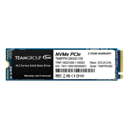 Накопитель SSD 128GB Team MP33 M.2 2280 PCIe 3.0 x4 3D TLC (TM8FP6128G0C101)
