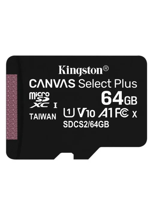 Карта памяти MicroSDXC 64GB UHS-I Class 10 Kingston Canvas Select Plus R100MB/s (SDCS2/64GBSP)