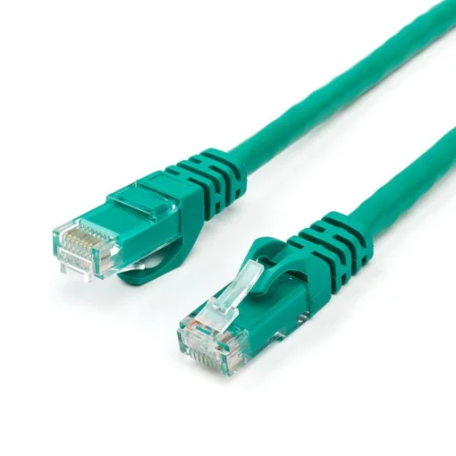 Патч-корд UTP Atcom RJ45, Cat.6, медь, 0.5м, зеленый
