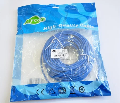 Патч-корд литой, UTP, RJ45, Cat.5e, 20m, синій