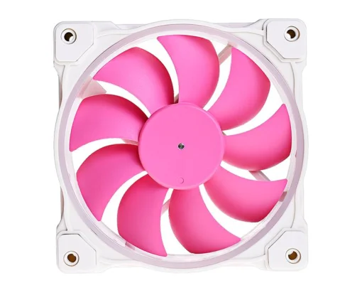 Вентилятор ID-Cooling ZF-12025-PINK ARGB (Single Pack), 120x120x25мм, 4-pin PWM, білий з рожевим