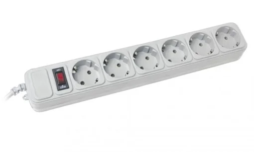 Мережевий фільтр GEMBIRD SPG6-G-10G Gray, 6 розеток, 3м