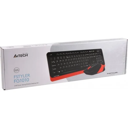 Комплект (клавиатура, мышка) беспроводной A4Tech Fstyler FG1010 Orange USB