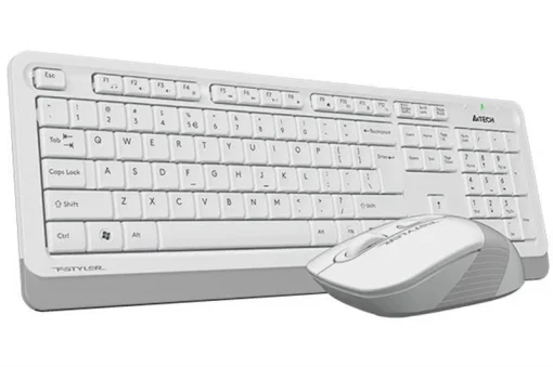 Комплект (клавиатура, мышка) беспроводной A4Tech Fstyler FG1010 White USB