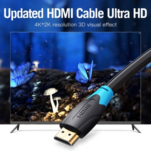 Кабель Vention HDMI-HDMI, 1m, v2.0 (AACBF)