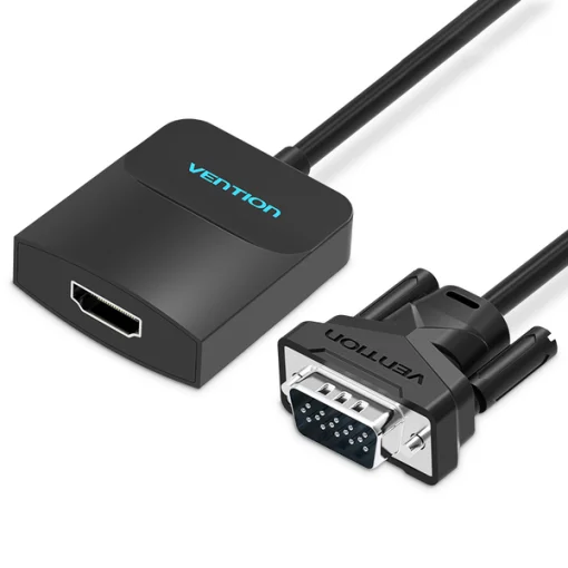 Адаптер Vention VGA-HDMI, 0.2 m, со звуком и питанием (ACNBB)