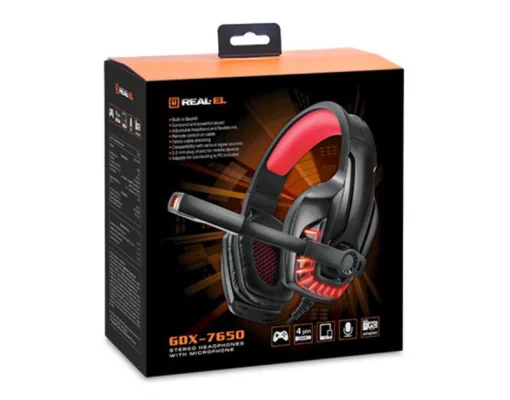 Гарнитура REAL-EL GDX-7650 Black/Red