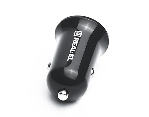 Автомобільний зарядний пристрій REAL-EL CA-12 (1USBx1A) Black