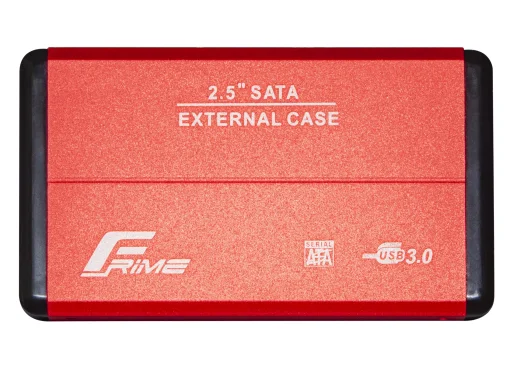 Внешний карман Frime SATA HDD/SSD 2.5", USB 3.0, Metal, Red (FHE23.25U30)