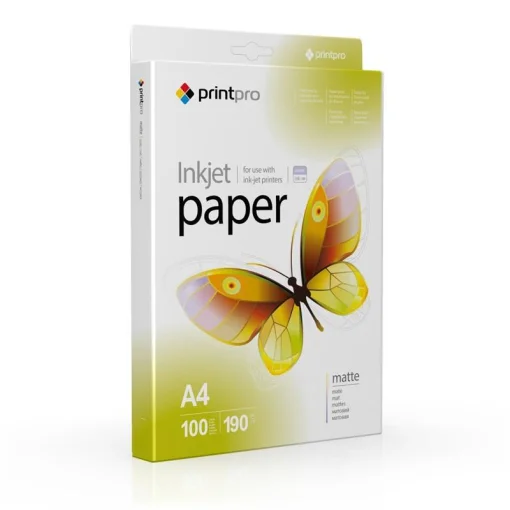 Фотобумага PrintPro матовая 190г/м2 A4 100л. (PME190100A4)