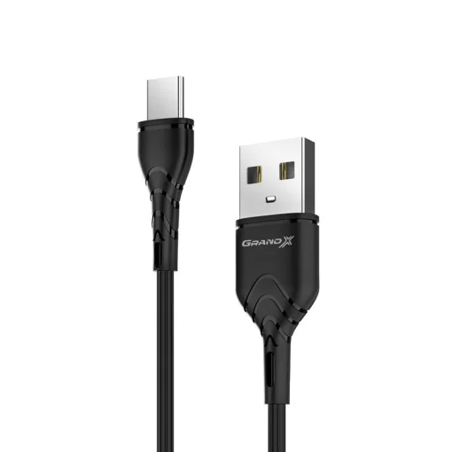 Сетевое зарядное устройство для Grand-X (2xUSB 2.4A) Black (CH-15T)