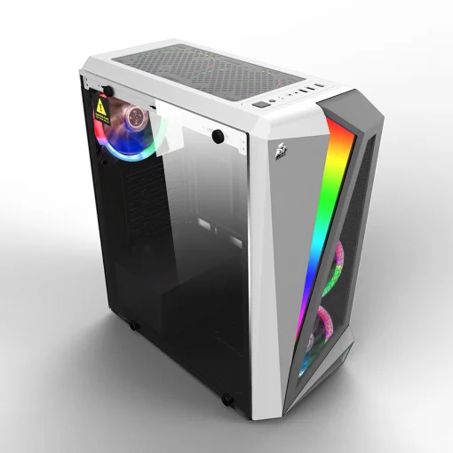 Корпус 1stPlayer R5-3R1-WH Color LED White без БП