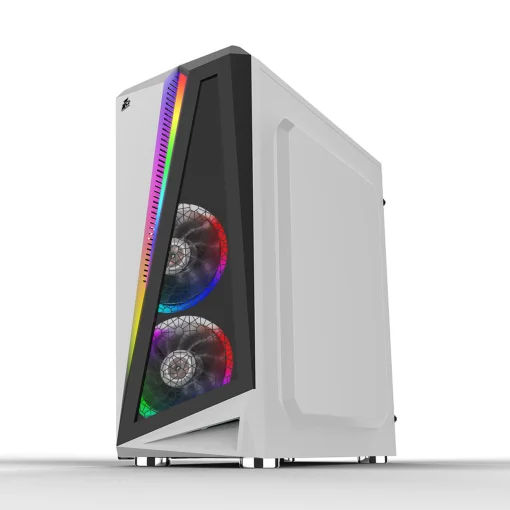 Корпус 1stPlayer R5-3R1-WH Color LED White без БП