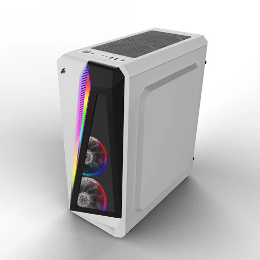 Корпус 1stPlayer R5-3R1-WH Color LED White без БП