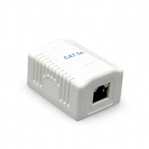 Розетка Cablexpert (NCAC-1U5E-01) RJ-45, Cat5е, наружная, белая