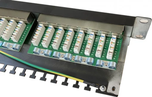 Патч-панель Atcom FP6224 19" 24хRJ-45 FTP 1U cat.6, в сборе