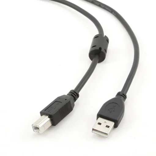 Кабель Cablexpert USB - USB Type-B V 2.0 (M/M), 3.0 м, Ферритовый фильтр, черный (CCF-USB2-AMBM-10)