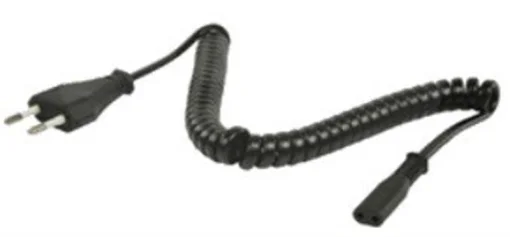 Кабель живлення Cablexpert (PC-C1-VDE-1.8M) CEE7/16-C7, 1.8 м, чорний (для електробритв)