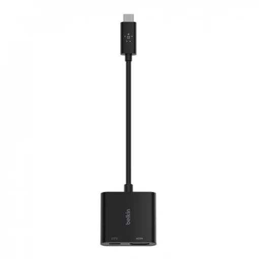 Адаптер Belkin Type-C USB - HDMI+USB Type-C (M/F), Black (AVC002BTBK)