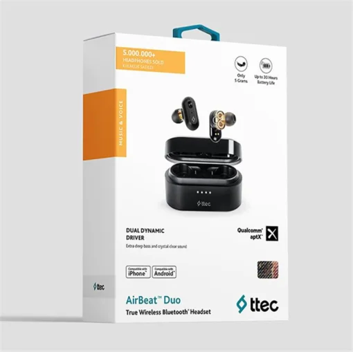 Наушники TTEC AirBeat Duo Black (2KM127S)