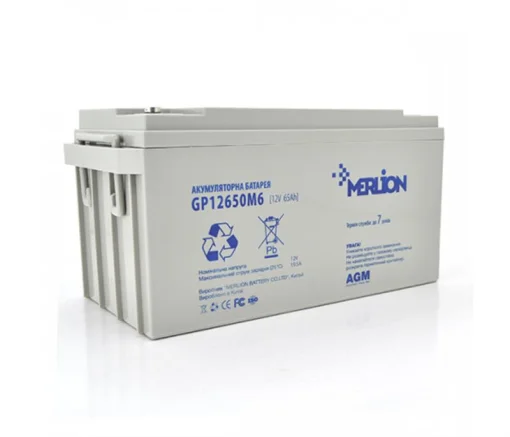 Акумуляторна батарея Merlion 12V 65AH (GP12650M6/09414) AGM