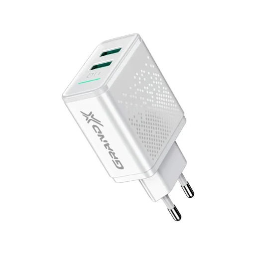 Сетевое зарядное устройство для Grand-X (2xUSB 3.1А) White (CH-60W)