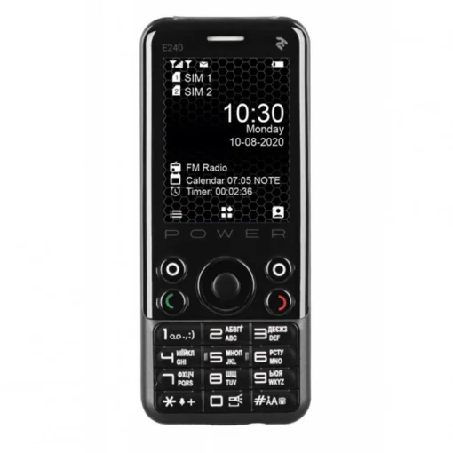 Мобiльний телефон 2E E240 Power Dual Sim Black (680576170088)