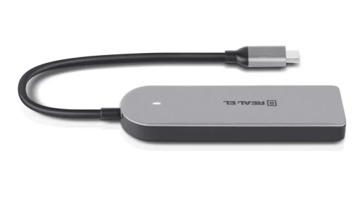 USB хаб REAL-EL CQ-415 Space Gray (EL123110001)
