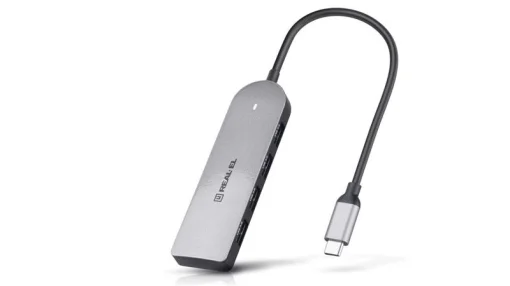 USB хаб REAL-EL CQ-415 Space Gray (EL123110001)