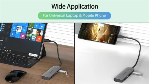 USB хаб REAL-EL CQ-415 Space Gray (EL123110001)