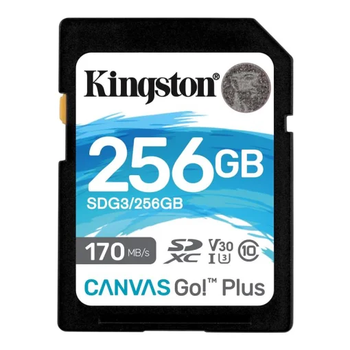 Карта памяти SDXC 256GB UHS-I/U3 Class 10 Kingston Canvas Go! Plus R170/W90MB/s (SDG3/256GB)