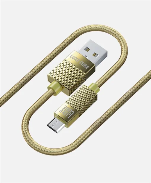 Кабель Luxe Cube Premium USB-microUSB, 1м, золотой (8889986489885)