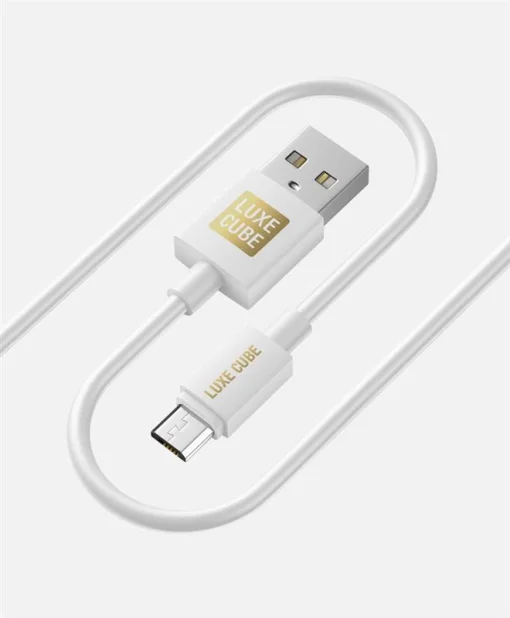 Кабель Luxe Cube USB-microUSB, 3А, 1м, белый (7775557575273)