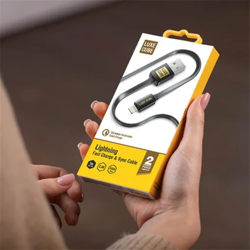 Кабель Luxe Cube Flat USB - micro USB (M/M), 1 м, черный (2231252966013)