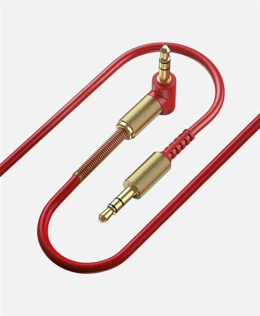 Аудио-кабель Luxe Cube AUX Spring 1.2м, красный (8886668686198)