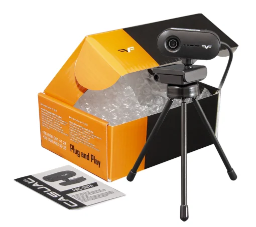 Веб-камера Frime FWC-007A FHD Black с триподом