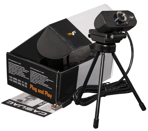 Веб-камера Frime FWC-006 FHD Black с триподом