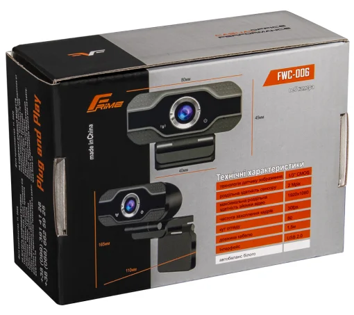 Веб-камера Frime FWC-006 FHD Black с триподом