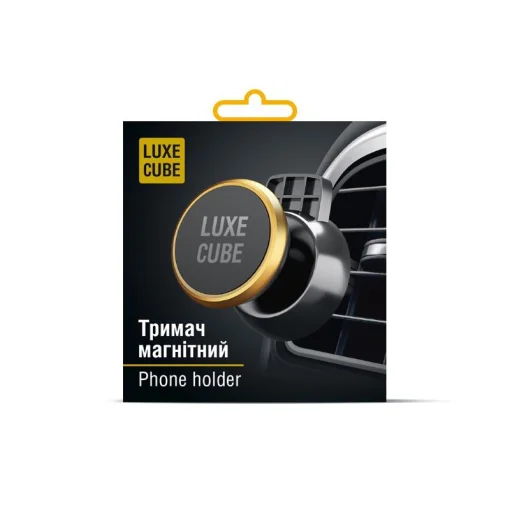 Держатель автомобильный Luxe Cube магнитный Black (8886668686204)