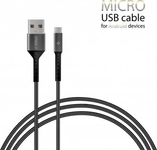 Кабель Intaleo CB0 USB-microUSB 1.2м Black/Grey (1283126495649)