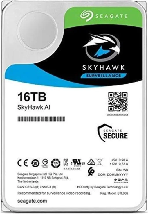 Жорсткий диск 3.5" SEAGATE SkyHawk AI 16TB SATA/256MB (ST16000VE002)